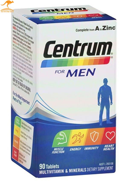 Bổ sung vitamin & khoáng chất cho nam dưới 50 tuổi - Centrum For Men 90 viên