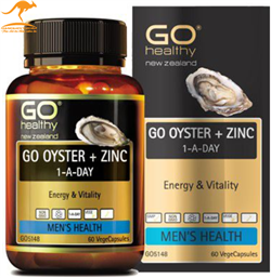 Viên uống tăng cường sinh lý nam tinh chất hàu Go Healthy Go Oyster Plus Zinc 1-A-Day 60