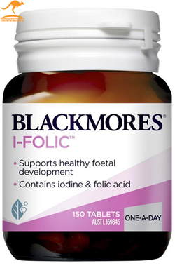 THUỐC BỔ SUNG I-ỐT & AXIT FOLIC KHI MANG BẦU Blackmores I-Folic™150 Tablets