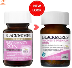 Thuốc bổ sung sắt cho bà bầu blackmores pregnancy iron 30 viên