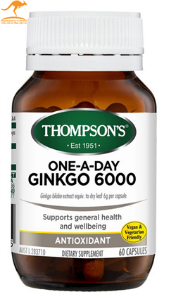 Thuốc Tuần Hoàn Não Thompsons Ginkgo 6000mg 60 viên