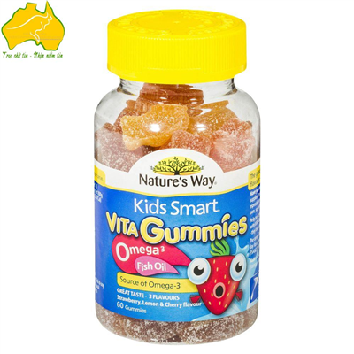 Bổ sung vitamin và dầu cá cho bé - Kids Smart Vita Gummies Omega 3 Fish Oil 60 viên