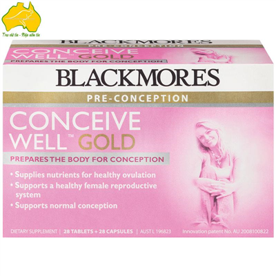 Hỗ trợ tăng Khả Năng Thụ Thai-Blackmores Conceive Well Gold 56 Tablets