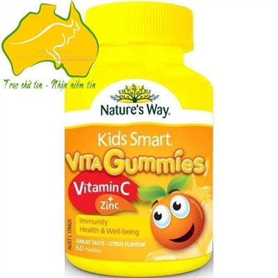 Kẹo bổ sung vitamin C và Kẽm cho bé 60v -Nature's Way Kids Smart Vita-Gummies