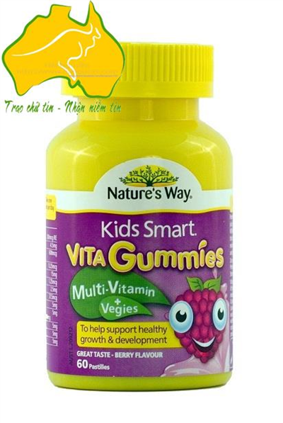 Kẹo bổ sung vitamin và Rau cho trẻ 60 viên - Kids Smart Vita Gummies Vita Gummies Gummies Multivitamin + Vegie