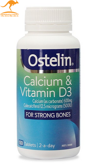 Ostelin Vitamin D và Calcium - Bổ xung vitamin D và Canxi cho phụ nữ có thai và cho con bú 130 viên