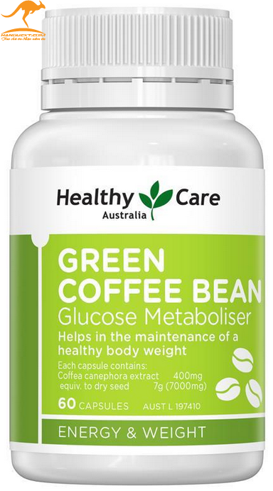 VIÊN GIẢM CÂN CHIẾT XUẤT CÀ PHÊ XANH CỦA HEALTHY CARE 60 VIÊN, 100% TỰ NHIÊN Healthy Care Green Coffee Bean 60 Capsules