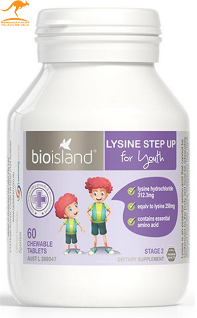 Viên uống hỗ trợ tăng chiều cao tối ưu cho trẻ-Viên uống Bio Island Lysine